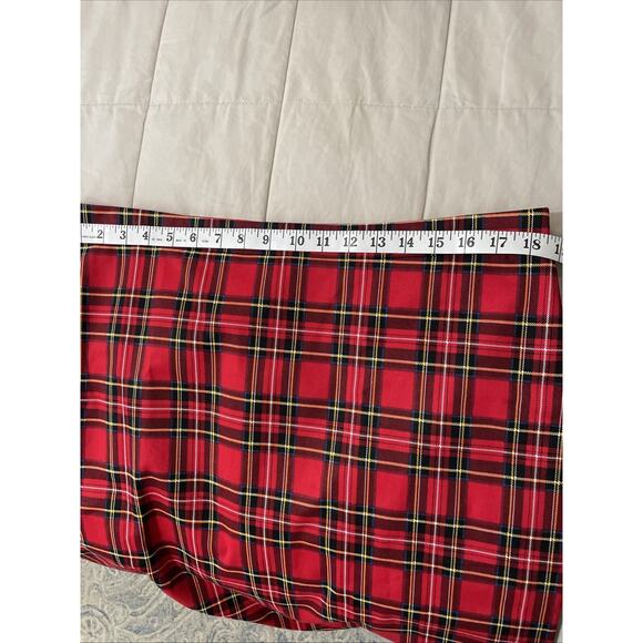 J Crew Pencil Skirt Size 16 Women Red Black Plaid NWT Christmas Holiday Lined - Picture 7 of 8